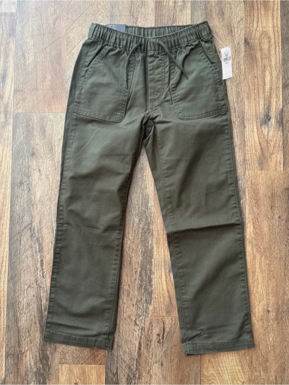 Gap Kids Boys Green Cotton Drawstring Joggers size small new with tags Size 6-7